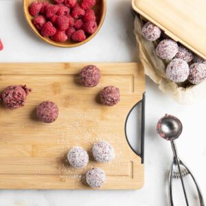 Frambozen bliss balls