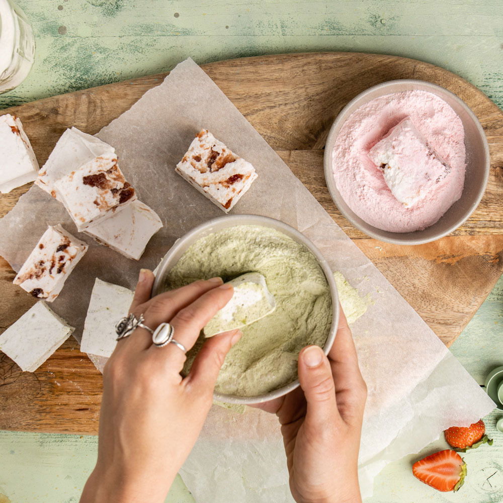 Zoete borrelplank met marshmellows