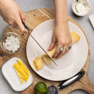 Zoete sushi van pannenkoeken