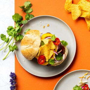 Frikandelburger Tex-Mex style