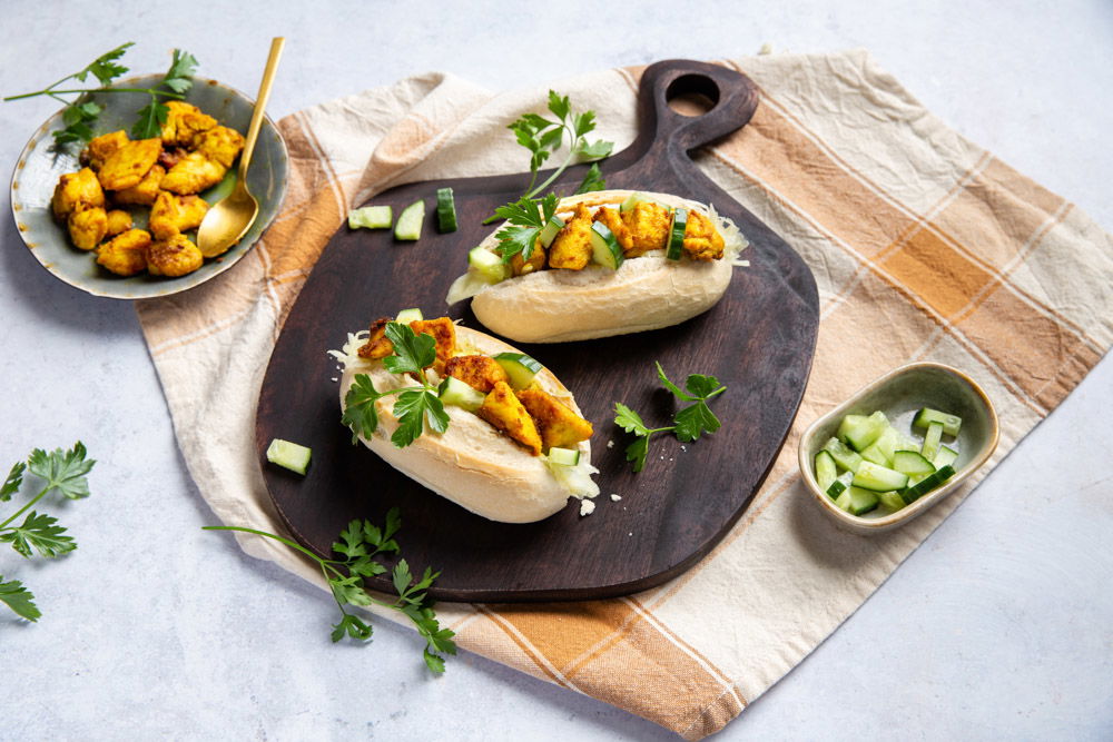 Broodje kruidige kip