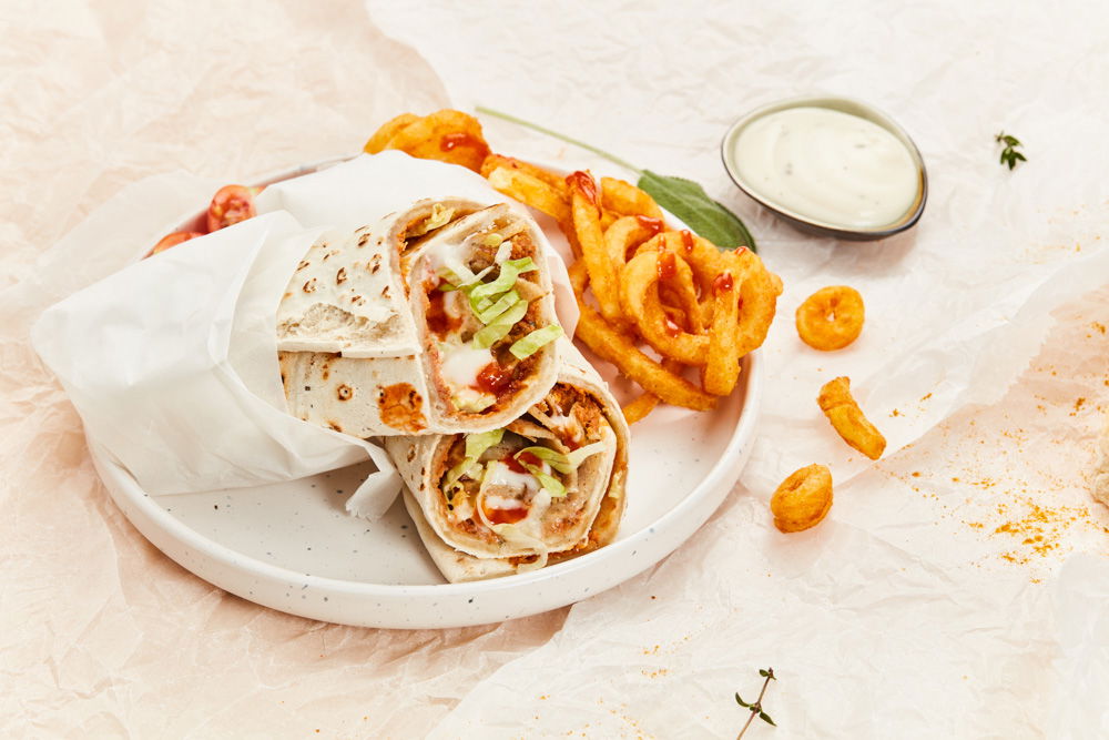 Gevulde Lahmacun Met Krulfriet