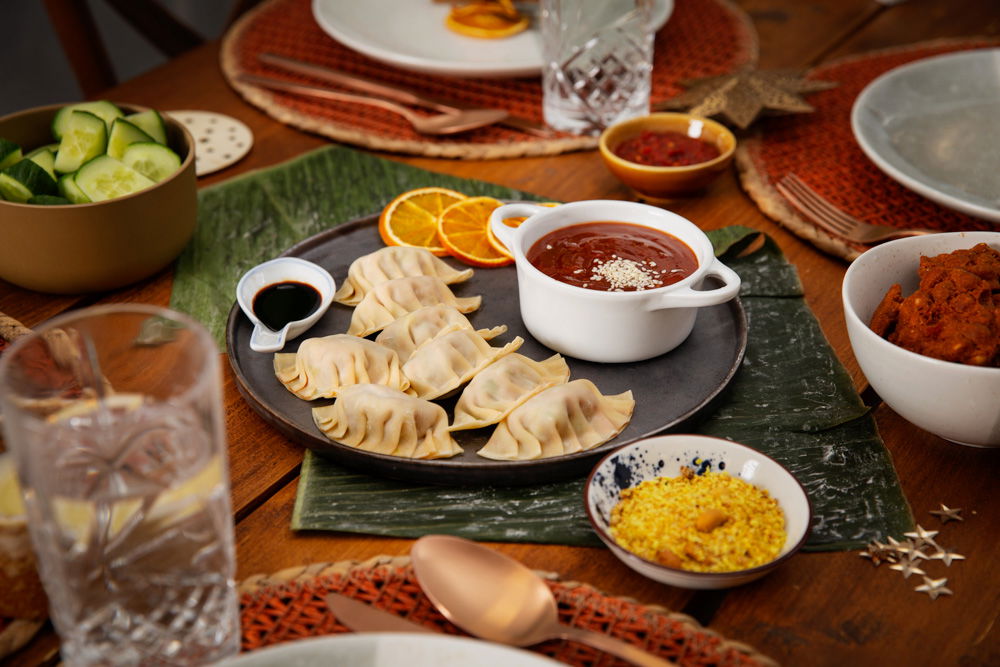 Garnalen dumplings met zoete chilidip