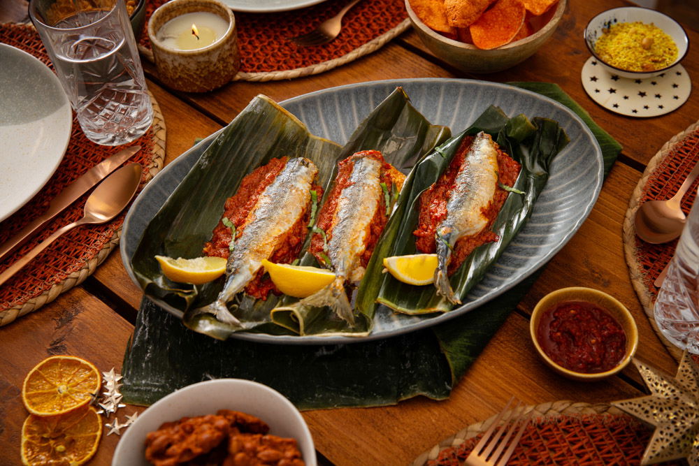 Pepesan in bananenblad