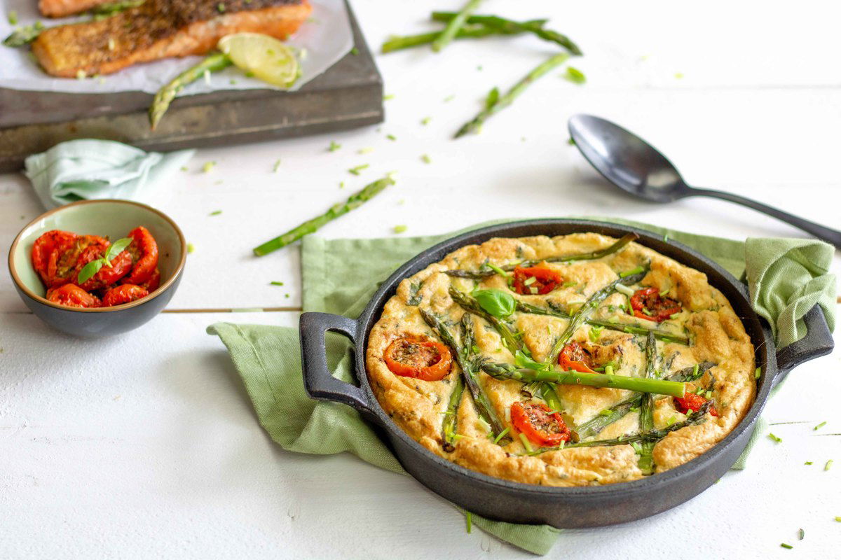 Aardappelsouffle Met Asperges En Zalm