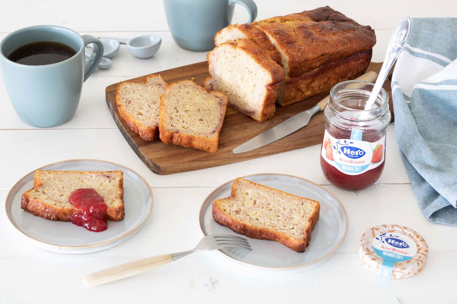 Aardbeien Bananenbrood