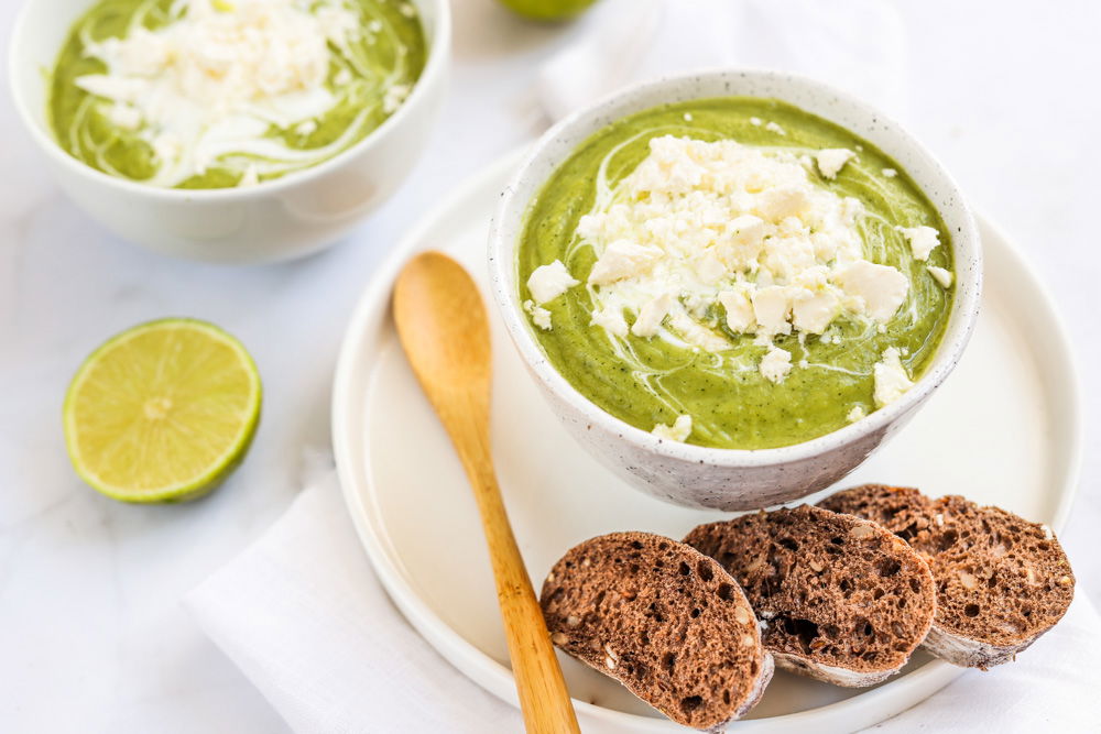 Avocado Courgette Soep Met Feta