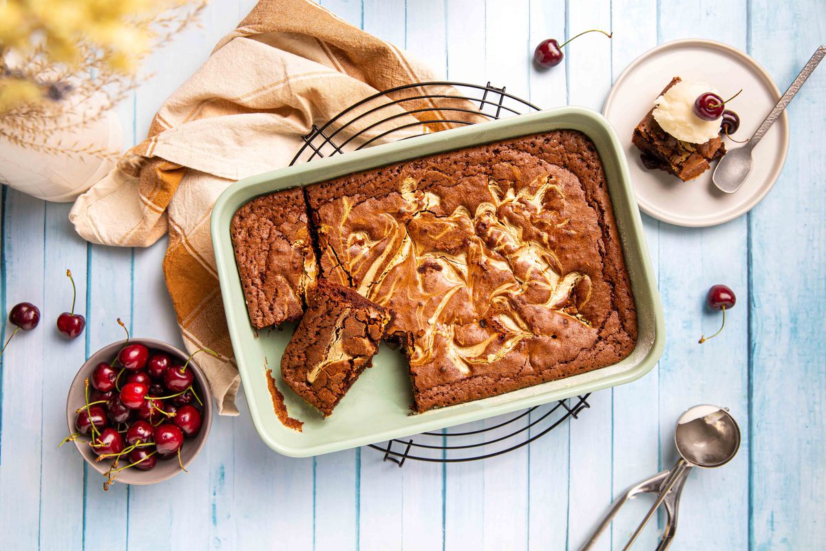 Bbq Brownie Met Kersen En Witte Chocolade