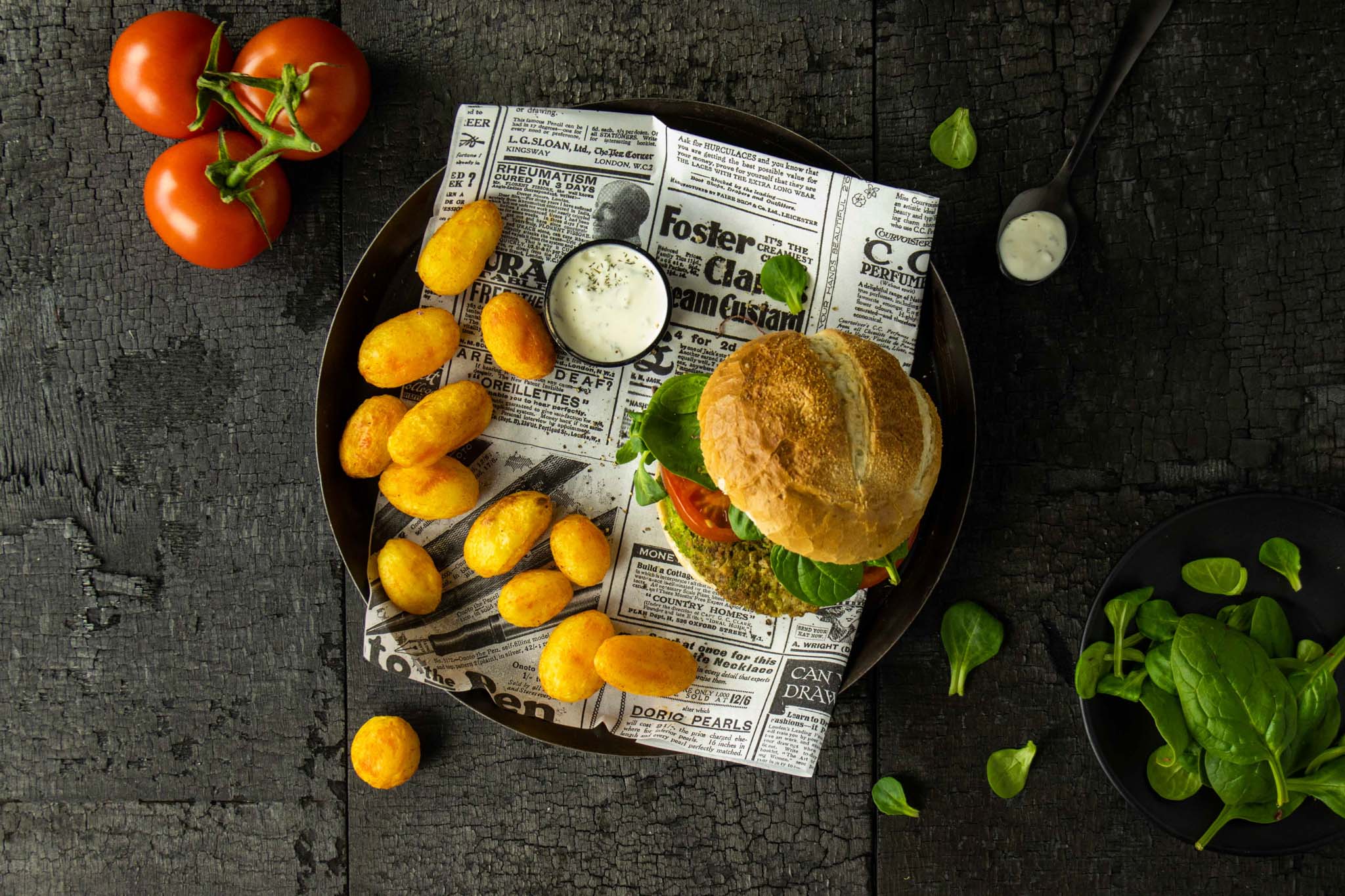 Broccoli Doperwtenburger Met Krieltjes