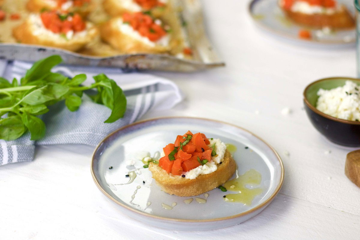 Bruschetta Met Wortel En Geitenkaas