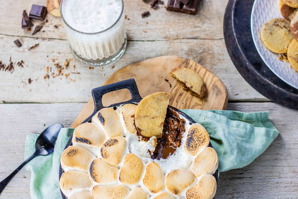 Chocolade Kardemomkoekjes Met Smores Dip