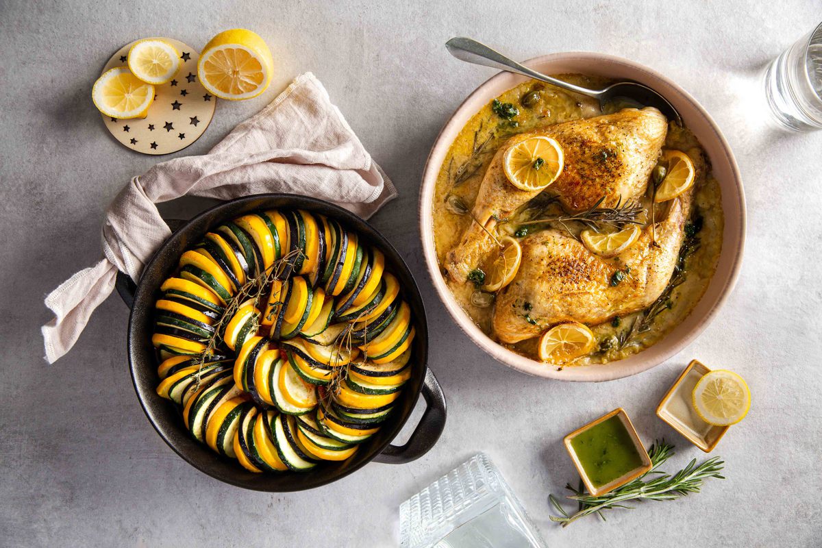 Citroenkip met saffraan