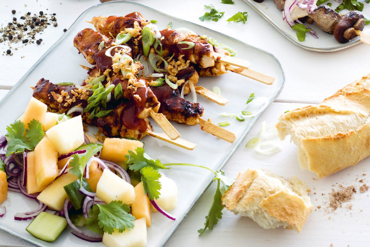 Cola Kipspiezen Met Barbecuesaus