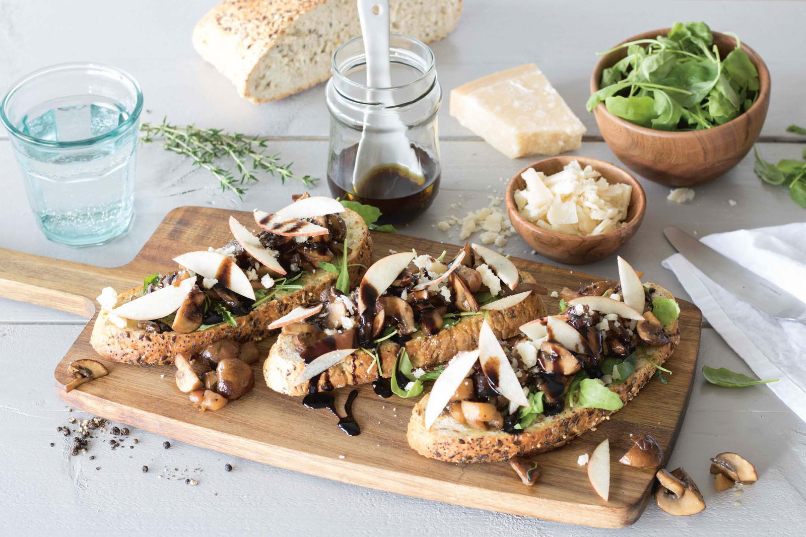 Crostini Met Gebakken Champignons En Appelstroopglaze