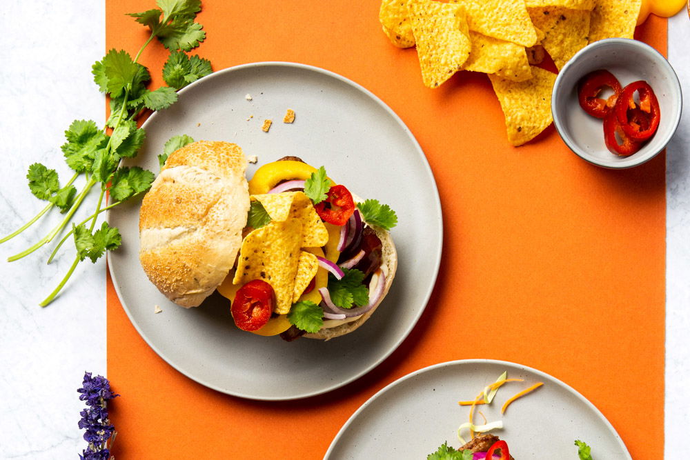 Frikandelburger Tex Mex Style