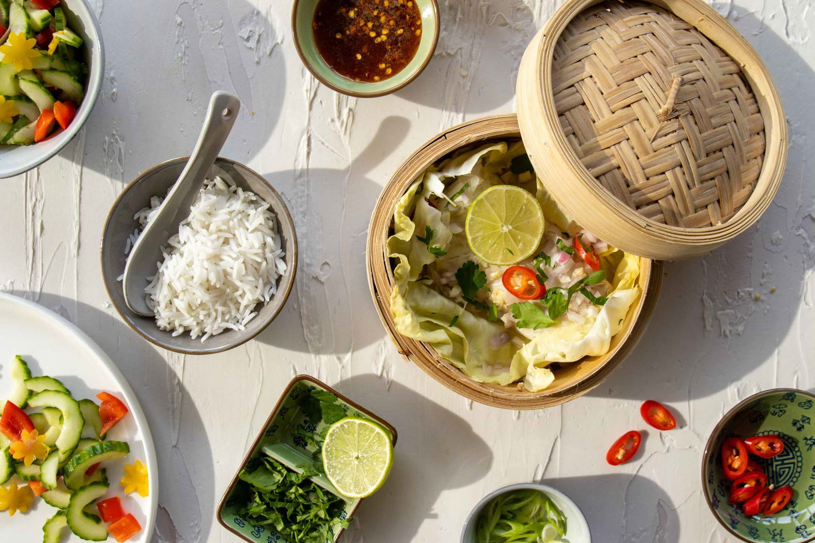 Gestoomde Roodbaarsfilets Met Frisse Komkommersalade