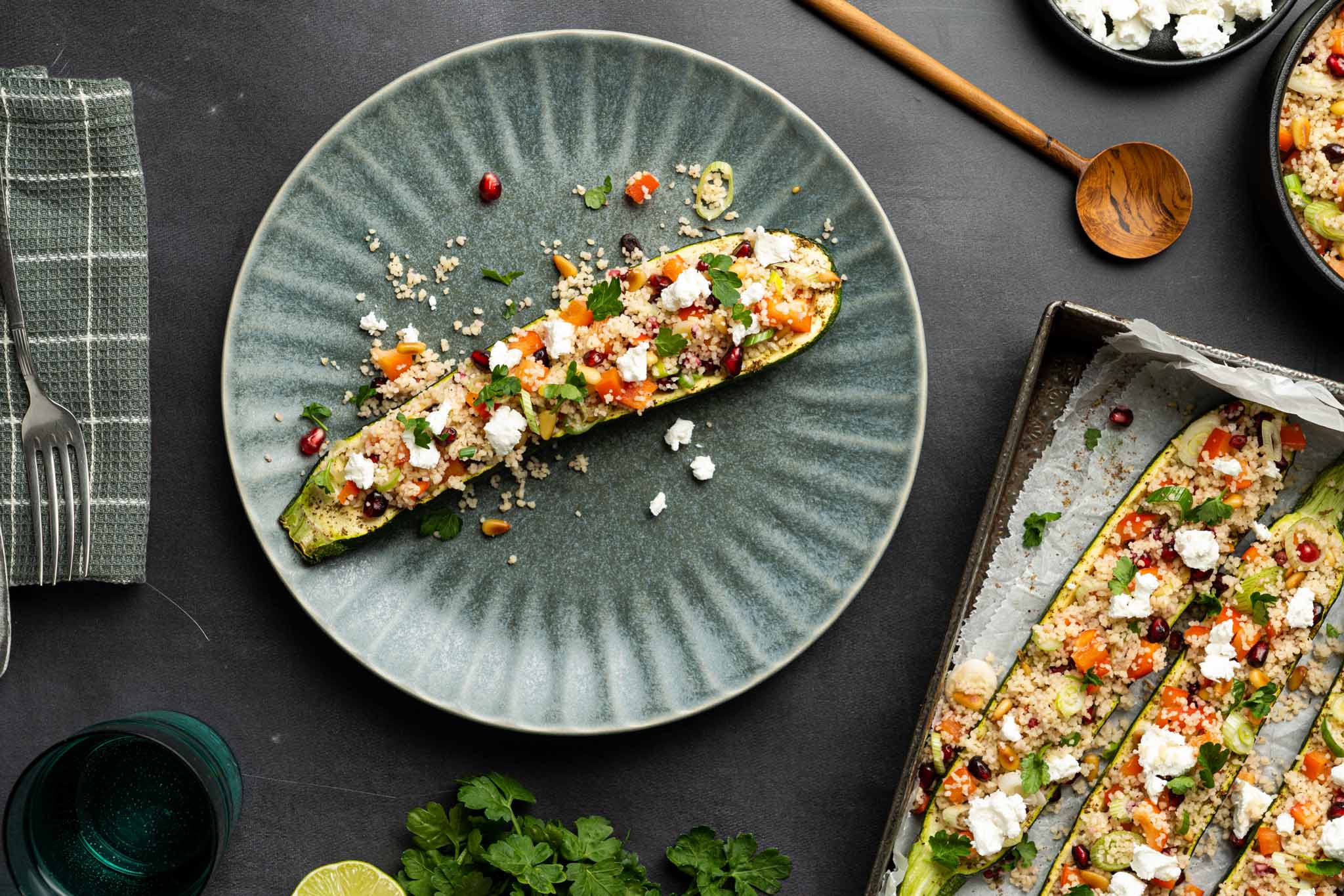 Gevulde Courgette Met Couscous En Geitenkaas