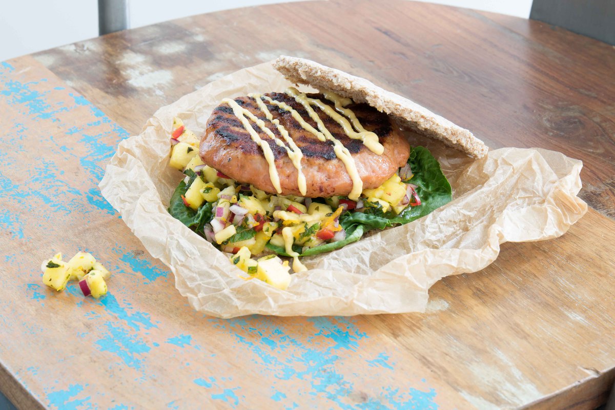 Hawai Kipburger Met Ananassalsa