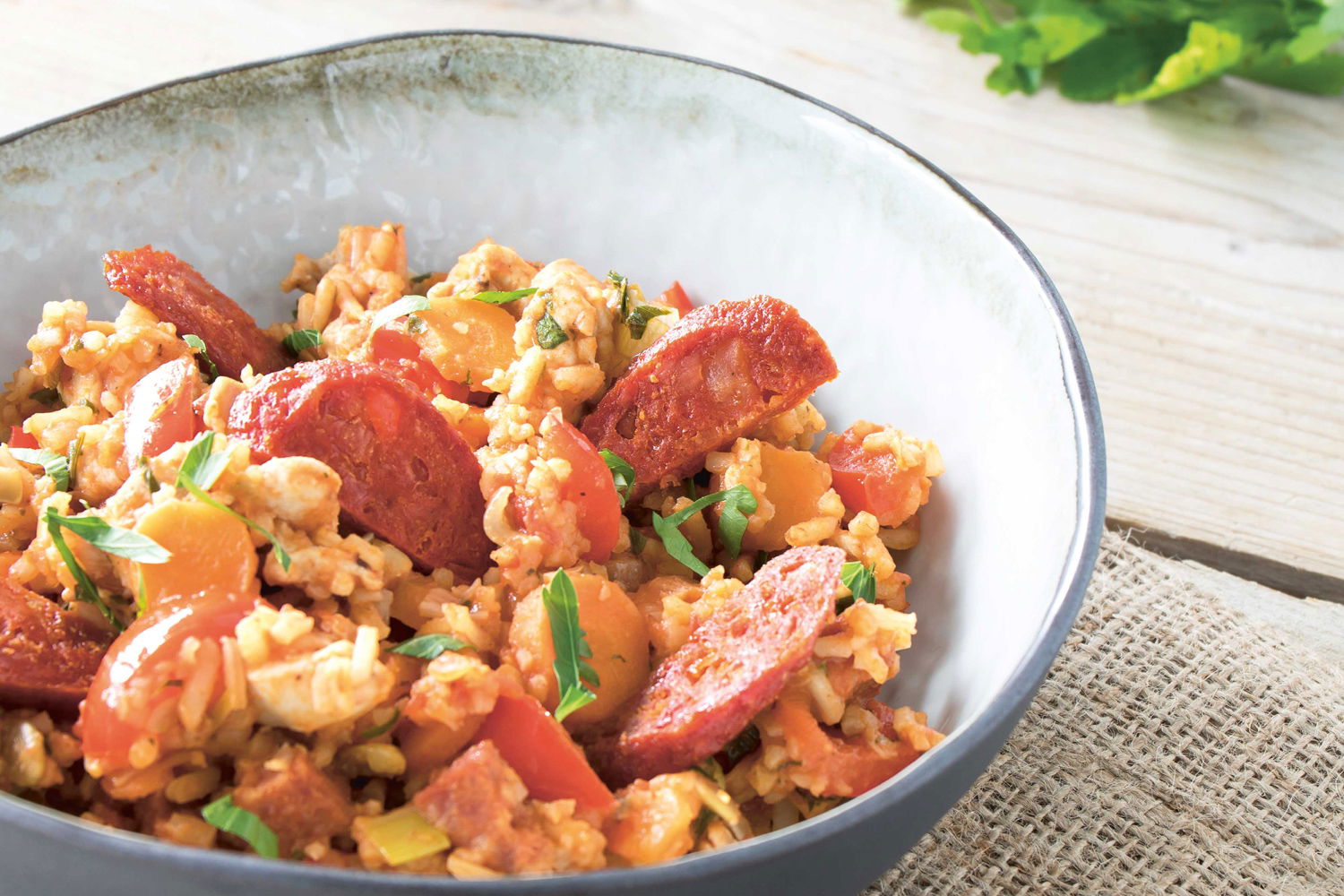 Jambalaya Met Chorizo En Notenrijst