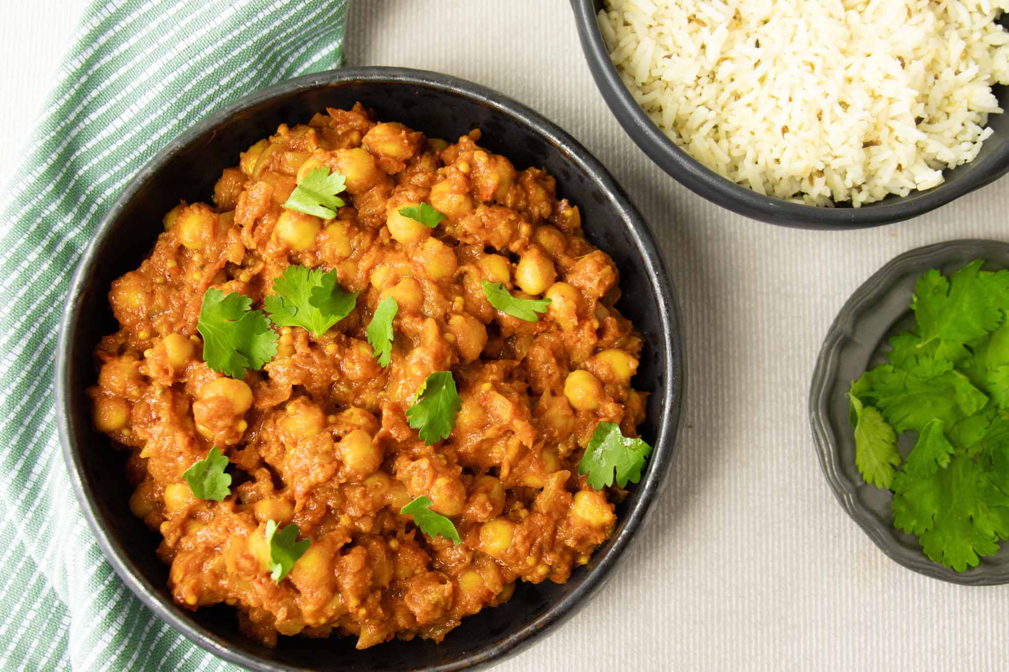 Kikkererwtencurry Met Kruidige Rijst