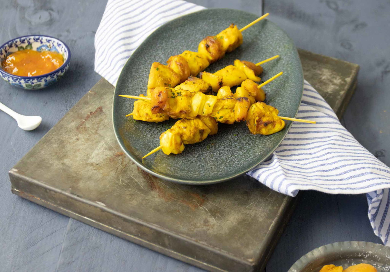 Kipspiezen In Abrikozenmarinade