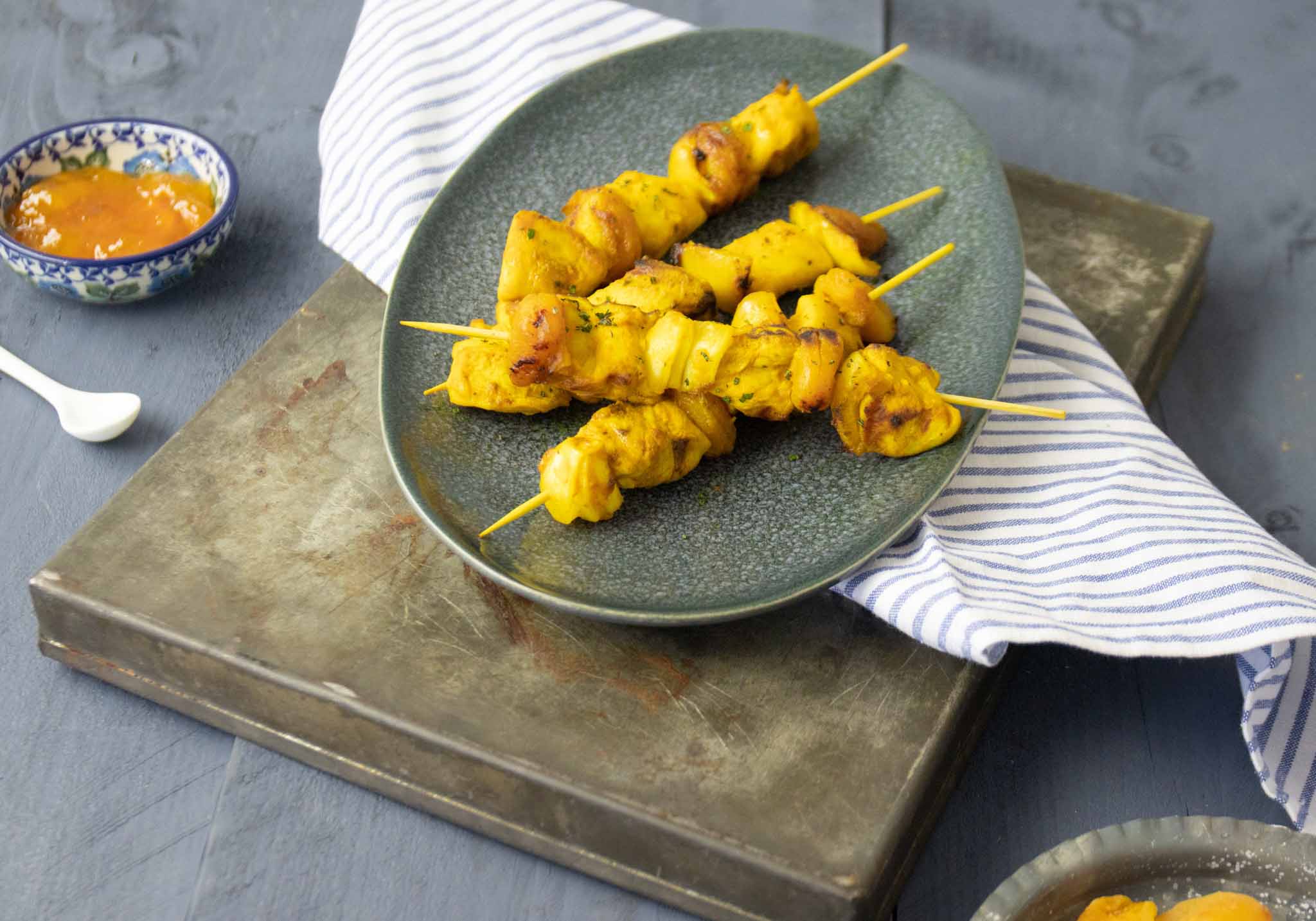 Kipspiezen In Abrikozenmarinade