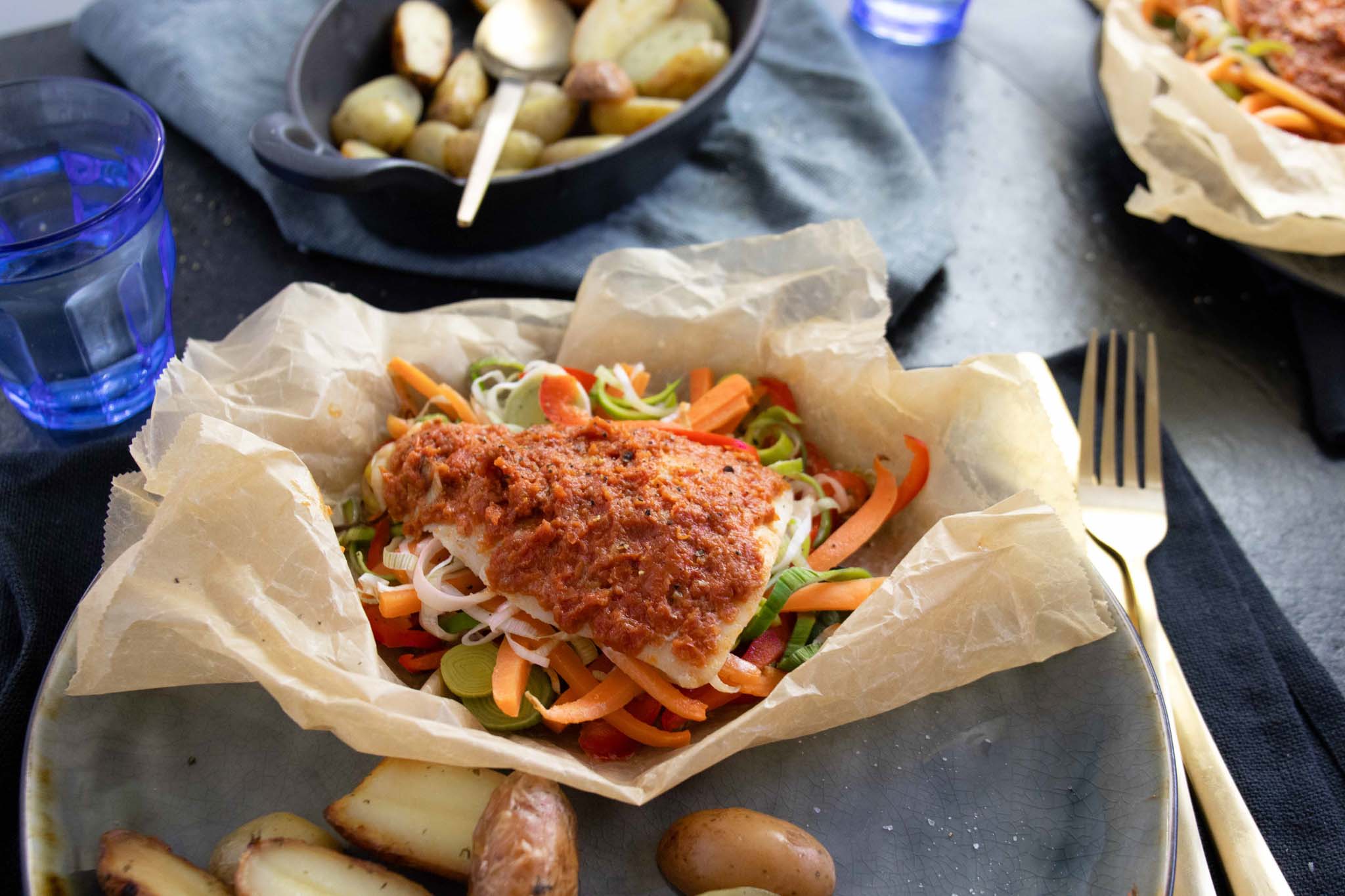 Kleurrijk Kabeljauw Pakketje