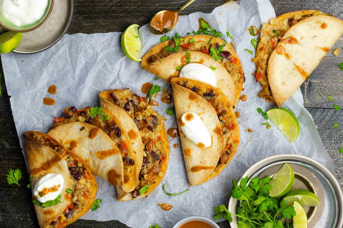 Knapperige Tortillas Met Kip Mais En Kidneybonen