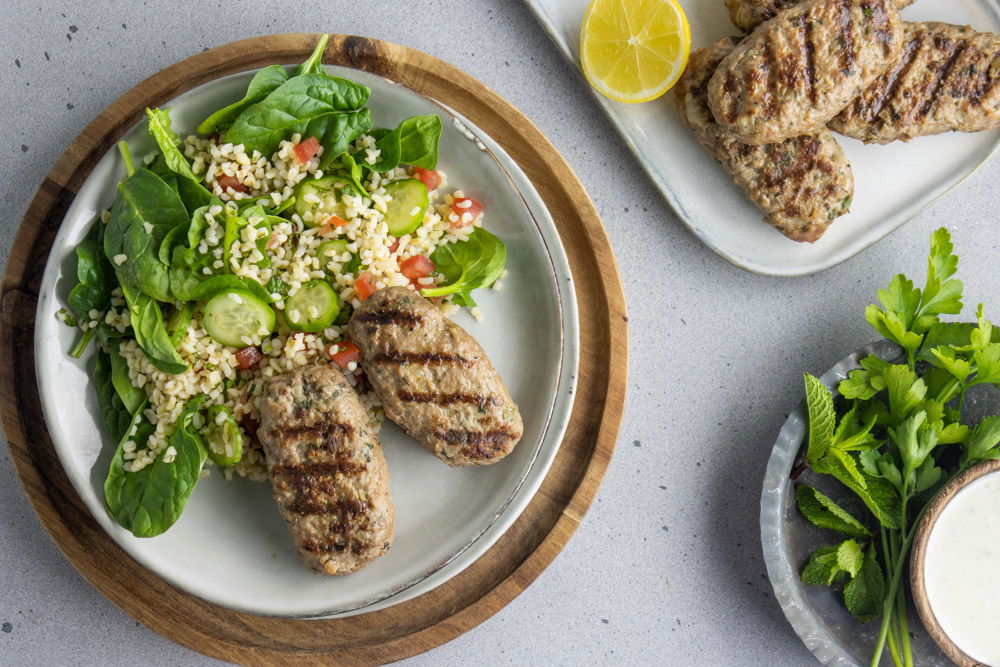 Kofte Met Bulgur Spinaziesalade
