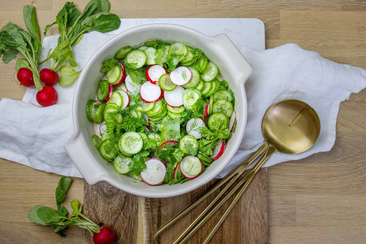 Kruidensalade Met Krieltjes En Vegetarische Burger
