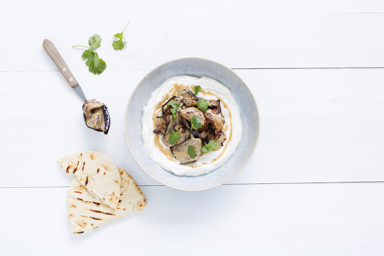 Labneh Met Gegrilde Aubergine