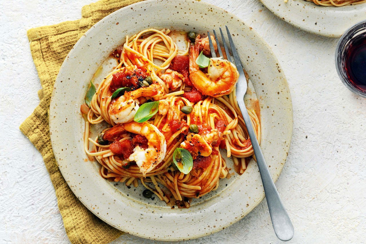 Linguine Met Garnalen En Kappertjes