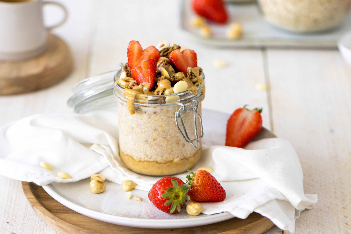 Overnight Oats Met Hazelnootpasta
