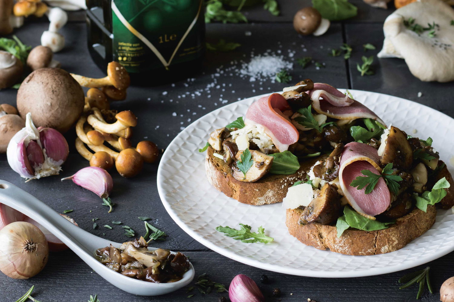 Paddenstoelentapenade Met Gerookte Eendenborst