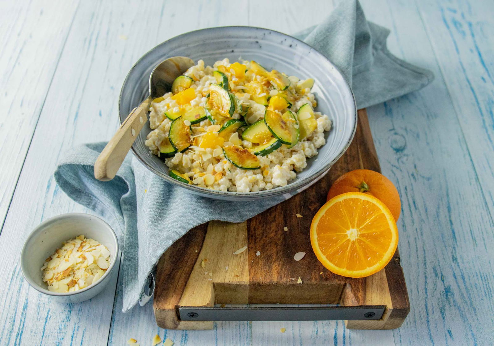 Parelcouscous Met Courgette En Sinaasappel