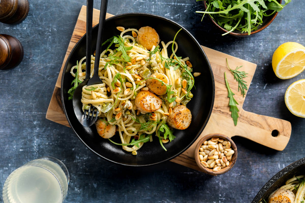 Pasta Met Coquilles Erwtjes En Citroen Dillesaus