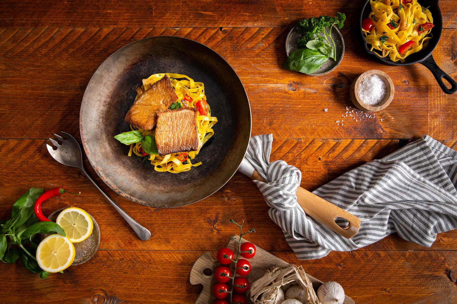 Pasta Met Krokante Vis