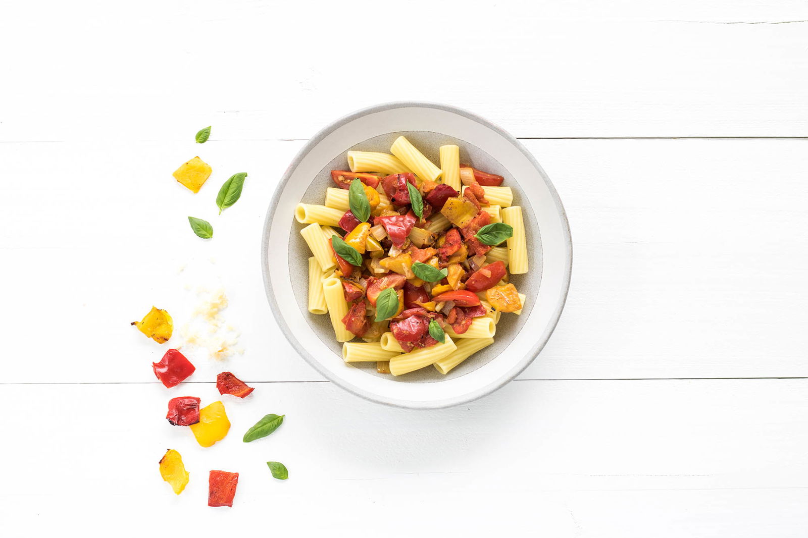 Pasta Peperonata Met Gegrilde Paprika