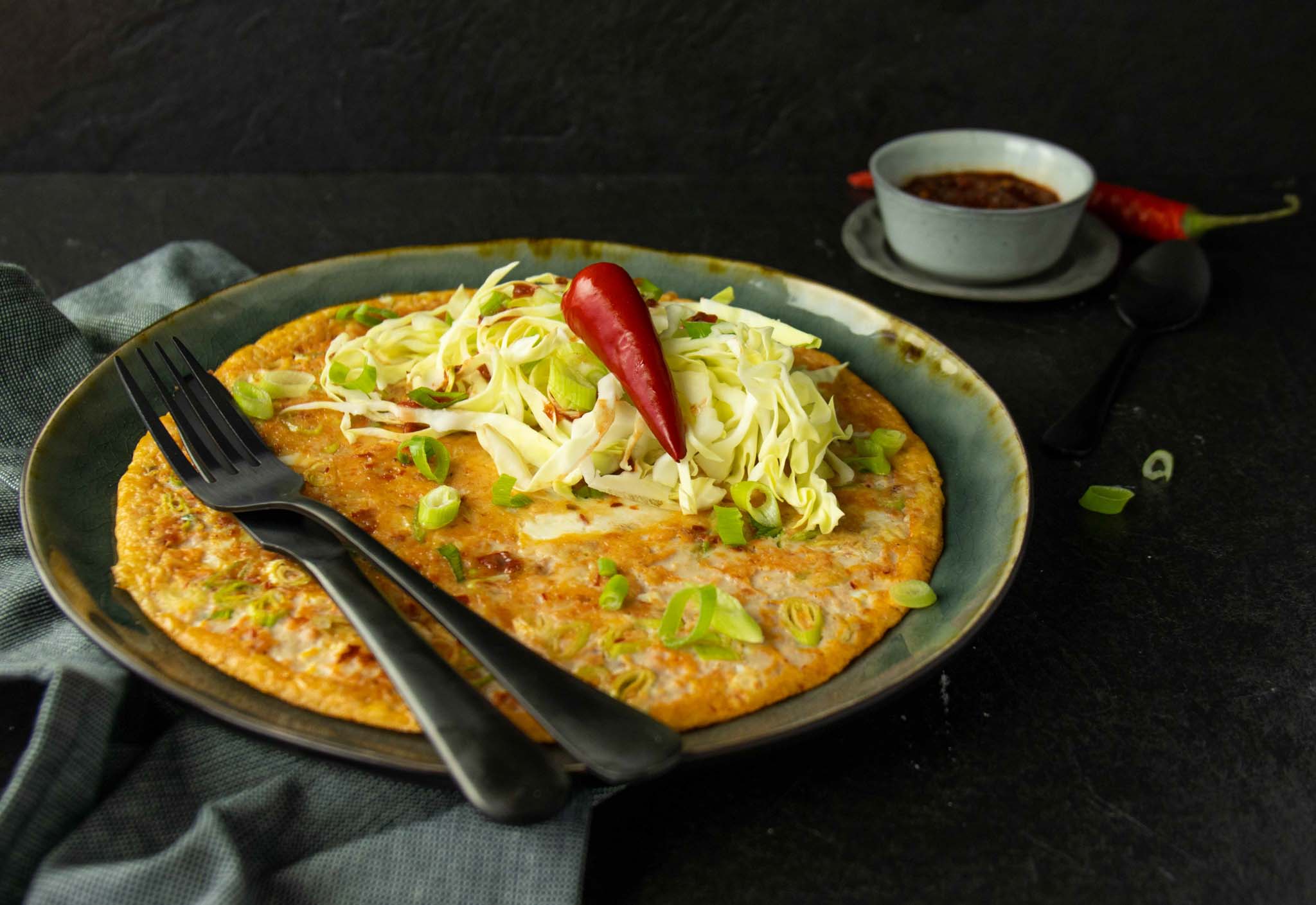 Pittige Omelet Met Spitskool