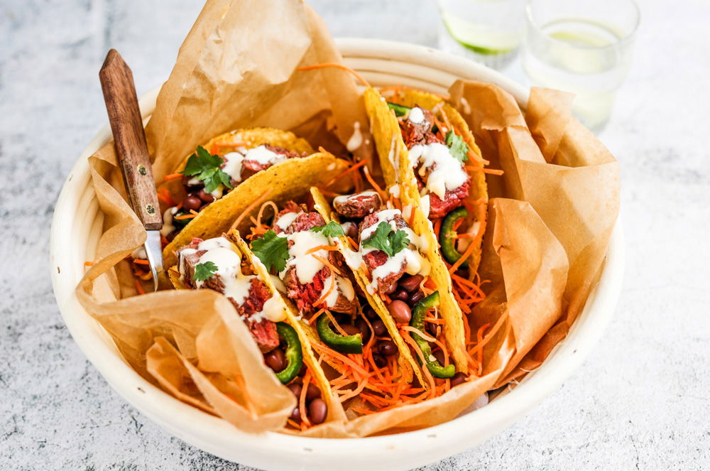 Pittige Tacos Met Biefstukreepjes