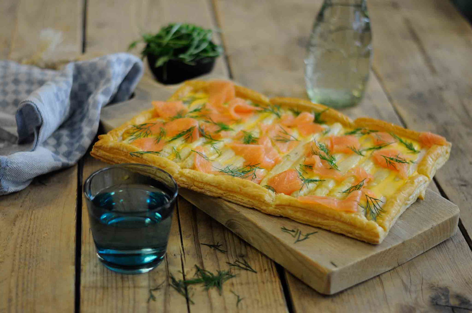 Plaatpizza Met Asperges En Gerookte Zalm