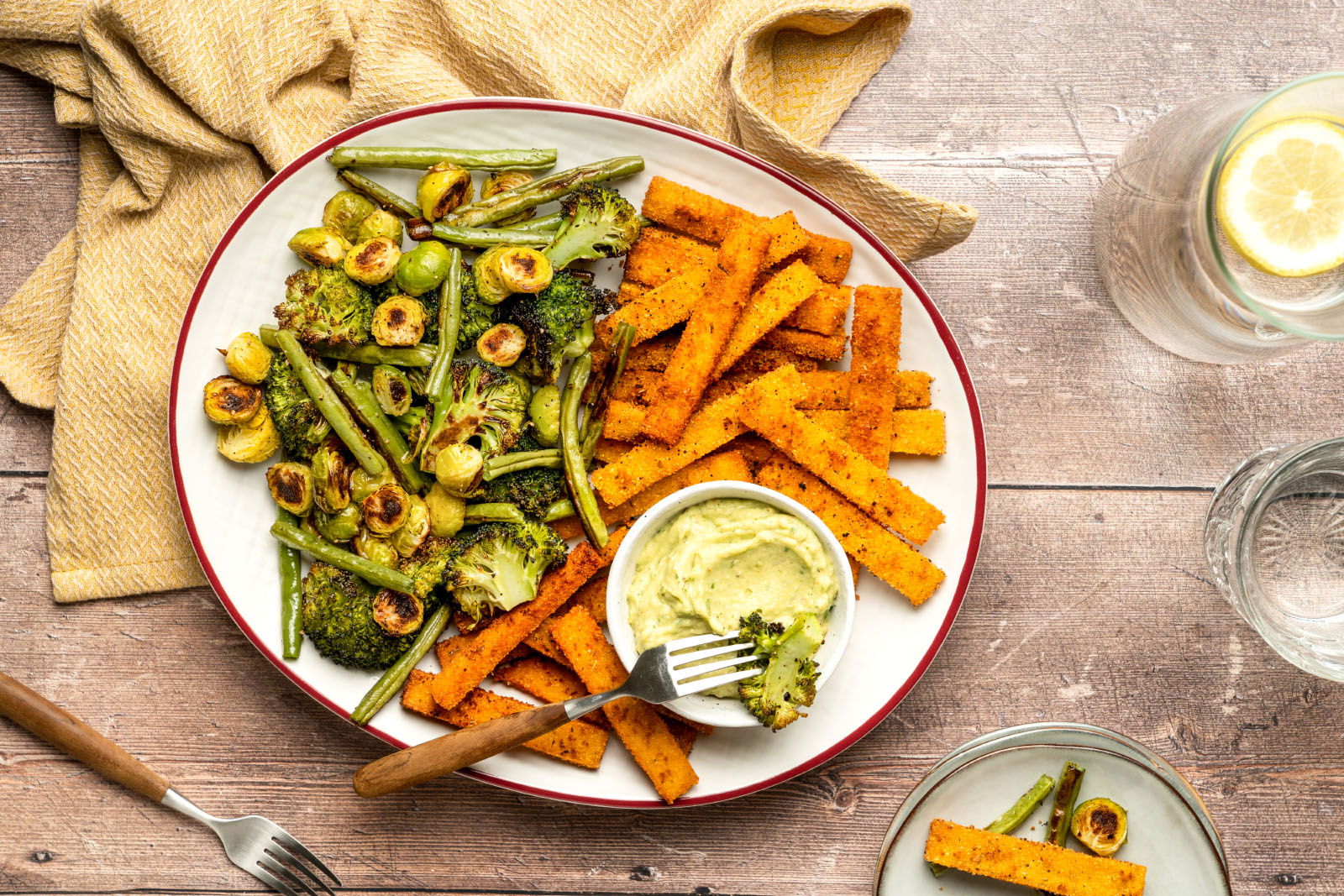 Polentafriet Met Gegrilde Groenten En Guacamole