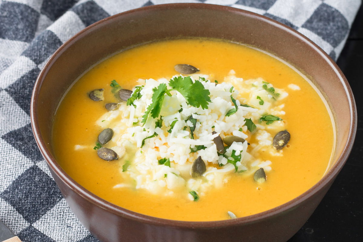 Pompoen Appelsoep Met Geitenkaas