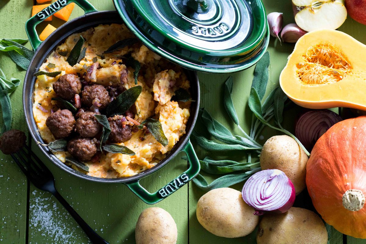 Pompoenstamppot Met Spekjes En Appel