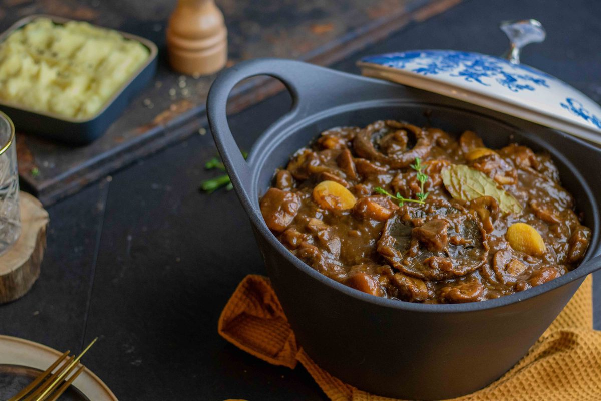Portobello Stoofpotje Met Abrikozen