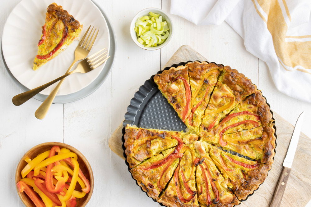 Quiche Met Kip Paprika En Prei