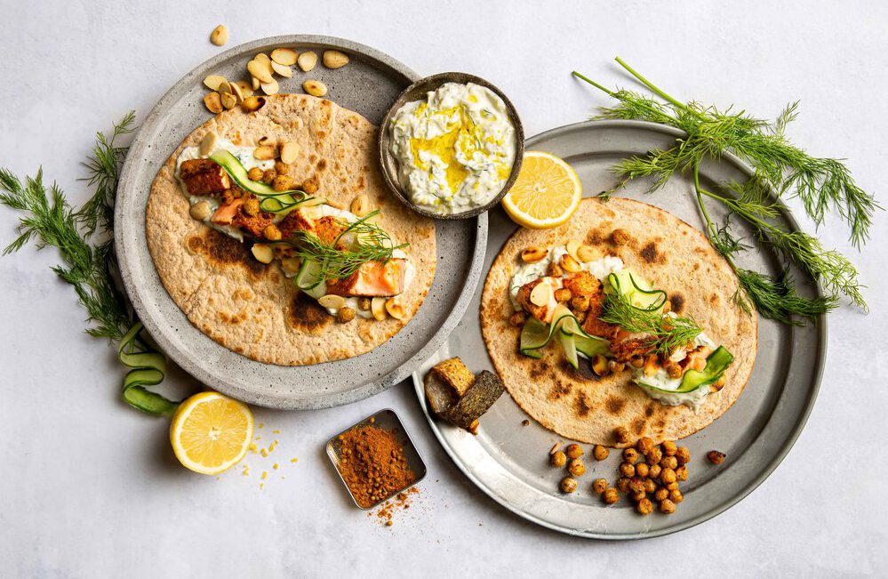 Ras El Hanout Zalm Tacos Met Tzatziki