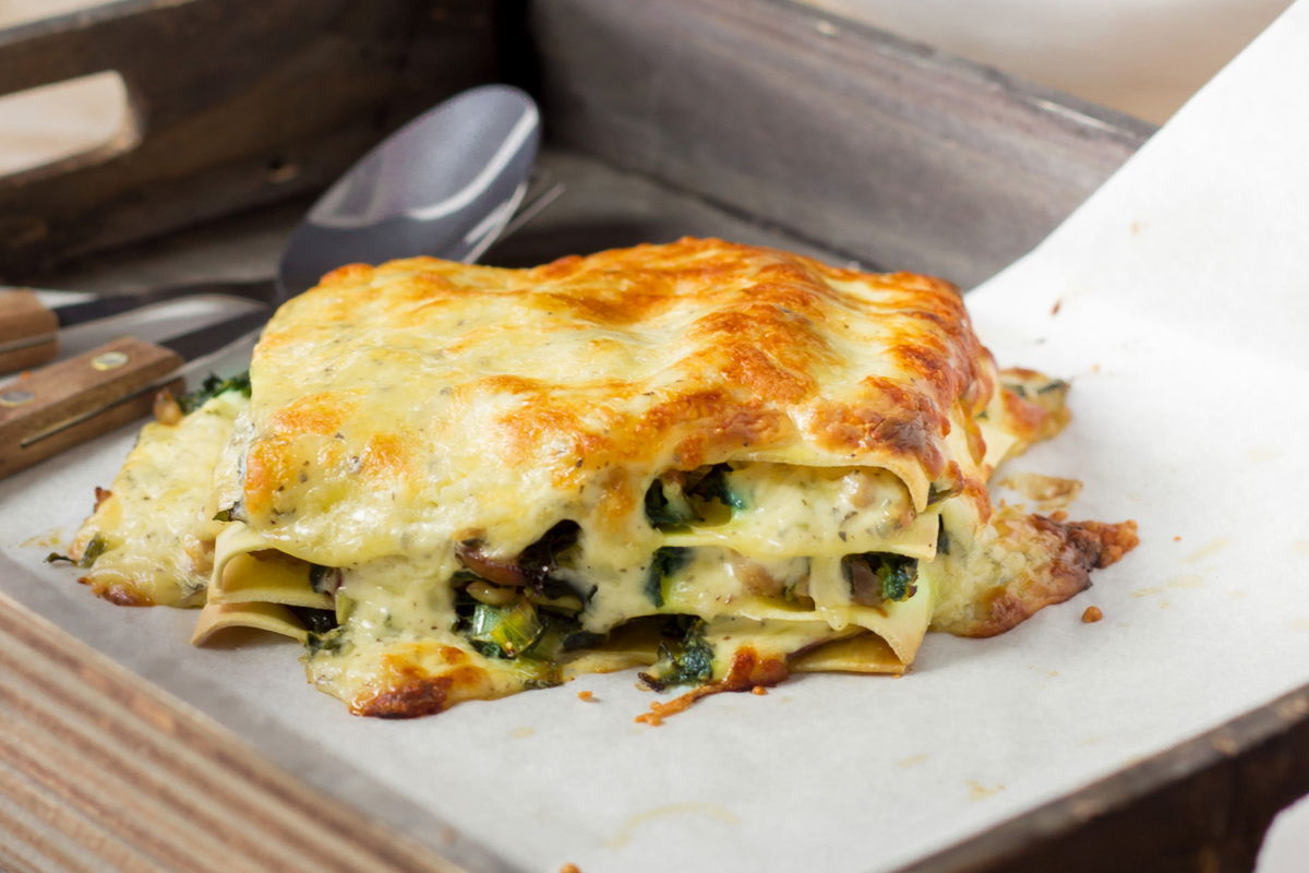 Rijkgevulde Lasagne Met Boerenkool En Kip