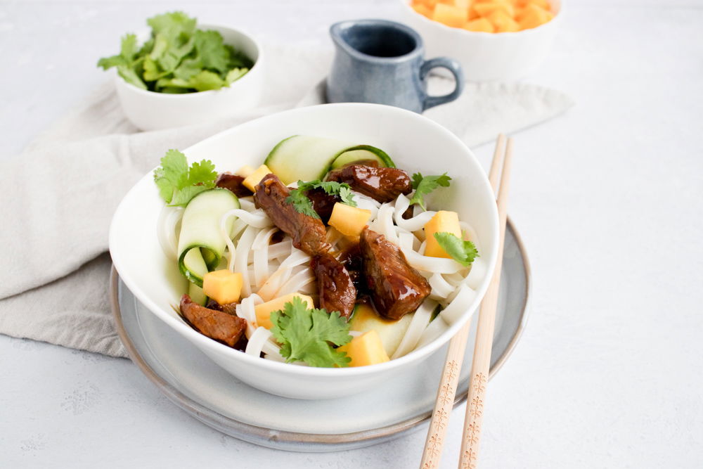 Rijstnoedels Met Runderreepjes