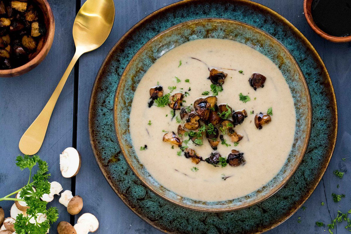 Romige Champignonsoep Met Kastanjechampignons